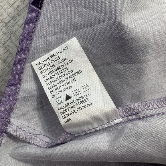 Cinch ARENAFLEX Shirt Womens 2XL Button-Down Purple Diamond Long Sleeve EUC - Picture 9 of 10